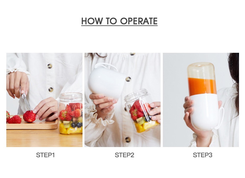 Portable Mini Capsule Shaped Electric Juicer