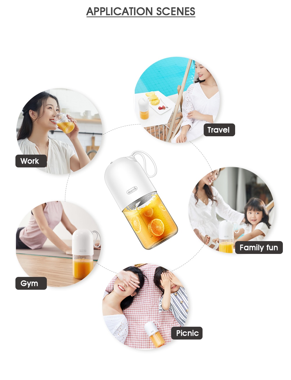Portable Mini Capsule Shaped Electric Juicer