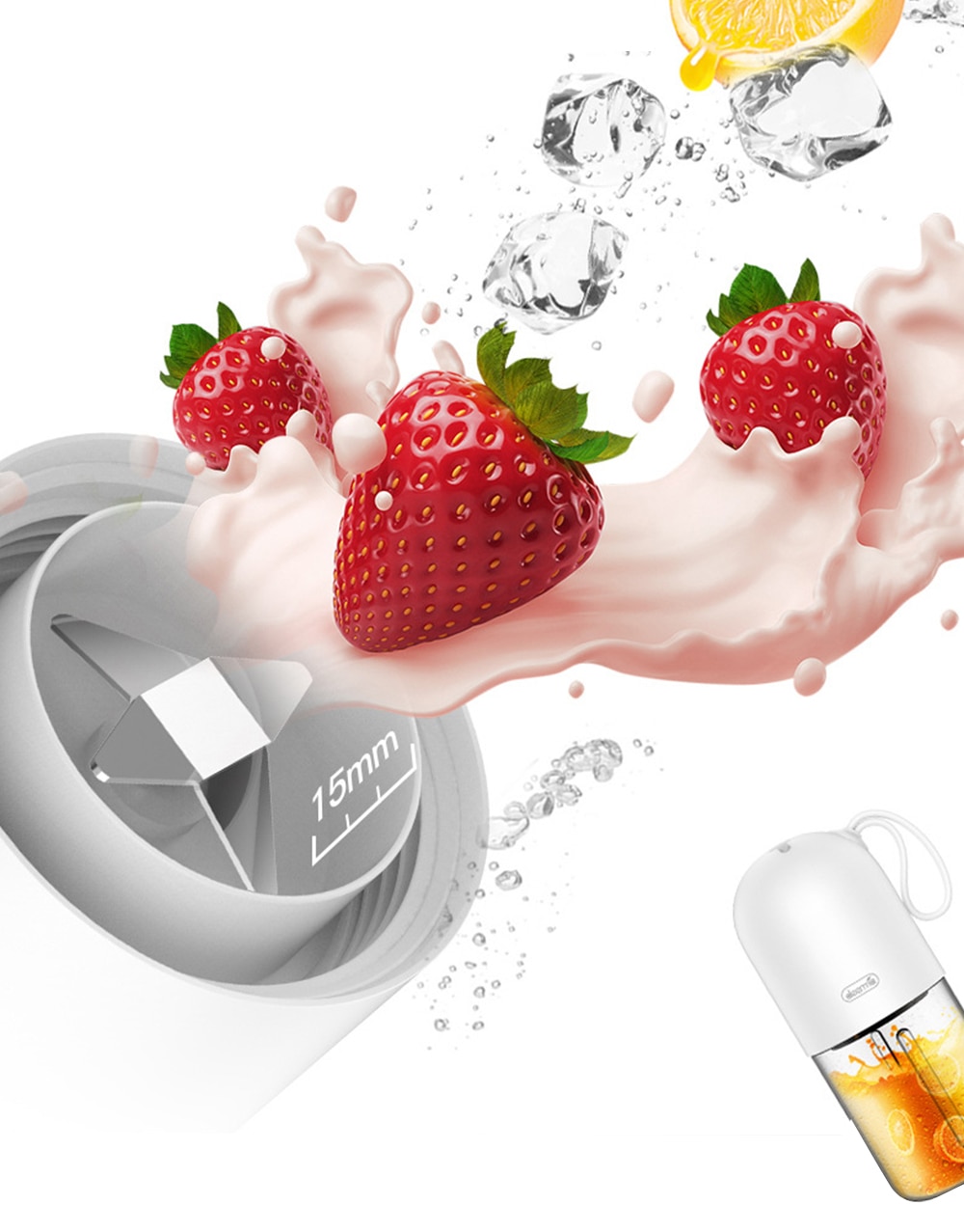 Portable Mini Capsule Shaped Electric Juicer