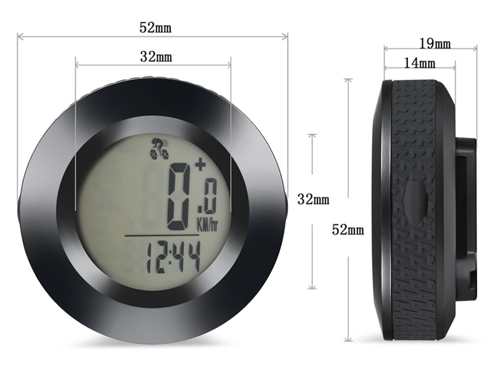 Compact Wireless Bicycle Computer with Odometer