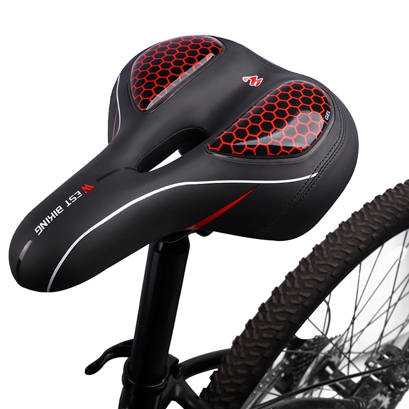Super Soft Elastic Bicycle Saddle with Taillight