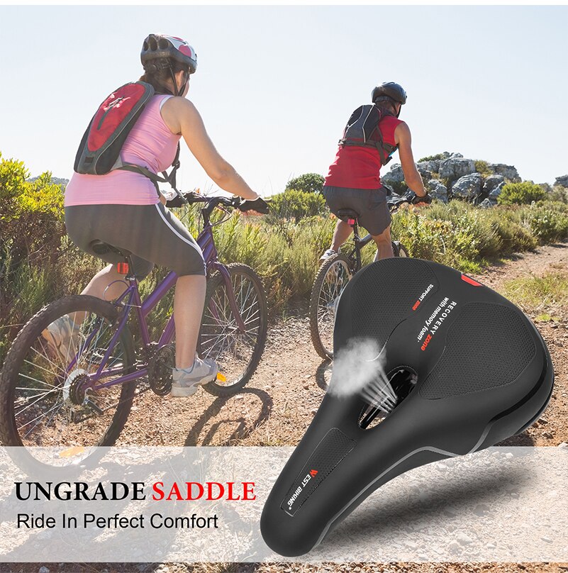 Non-Slip Shock-Absorbing Bicycle Saddle