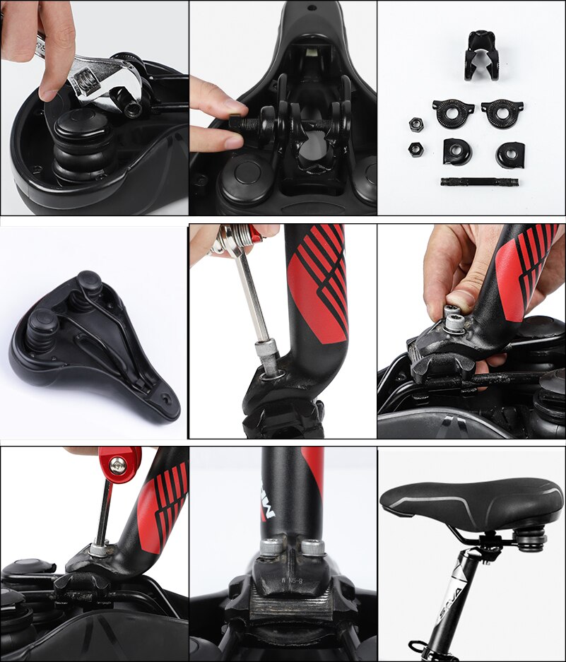 Non-Slip Shock-Absorbing Bicycle Saddle