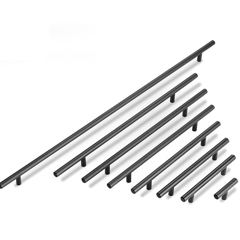 Brushed Black and Gold Door Handles