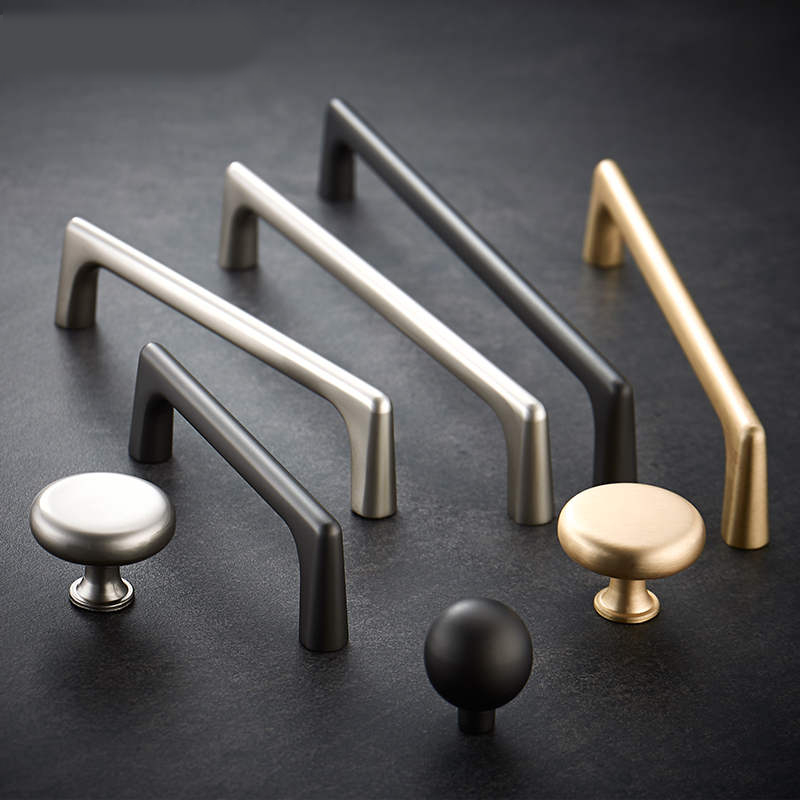 Brushed Black and Gold Door Handles