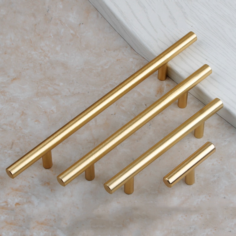 Brushed Black and Gold Door Handles