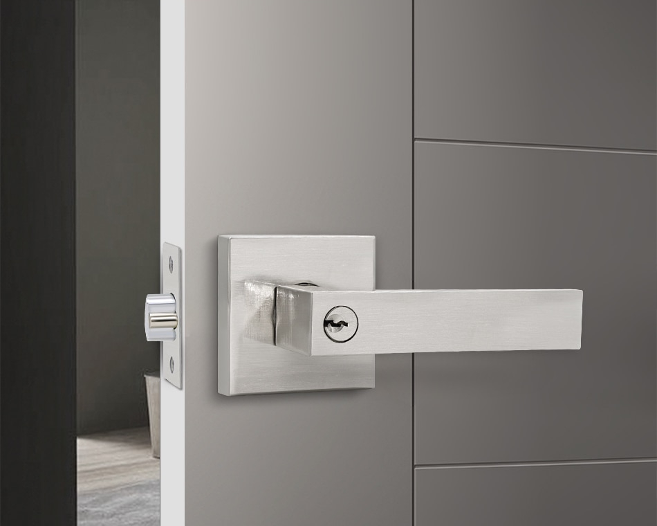 Square Internal Door Handle with Lock