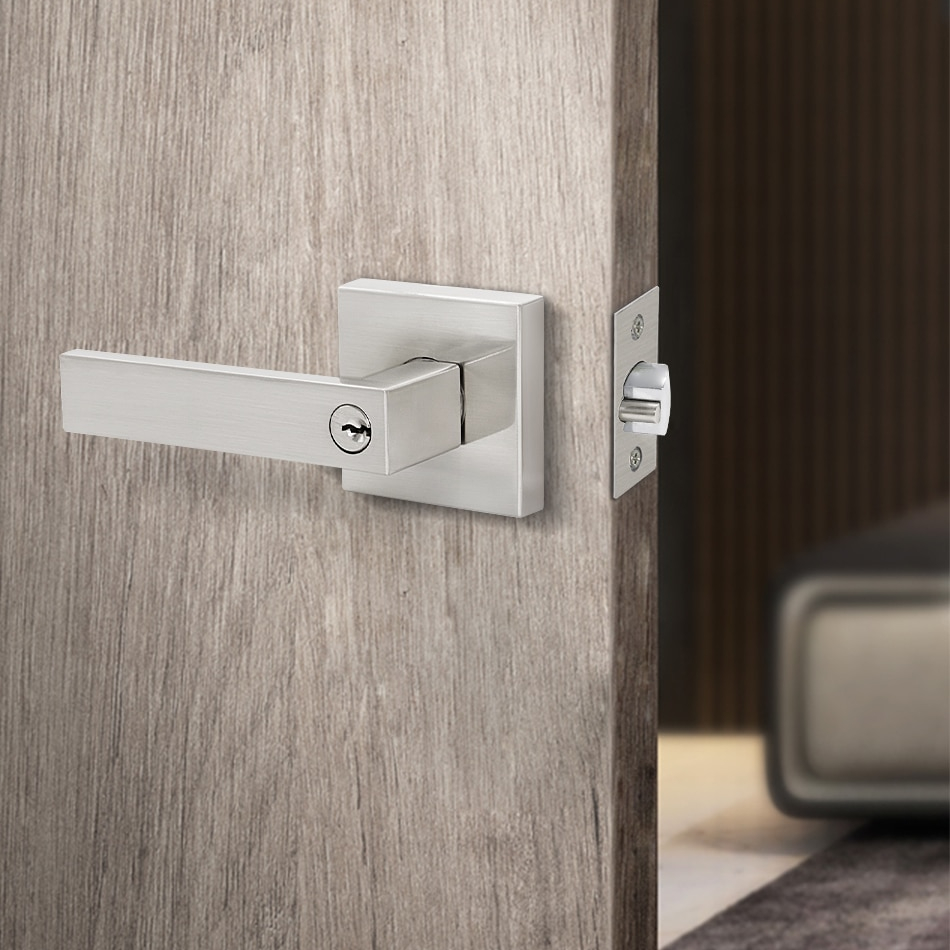 Square Internal Door Handle with Lock