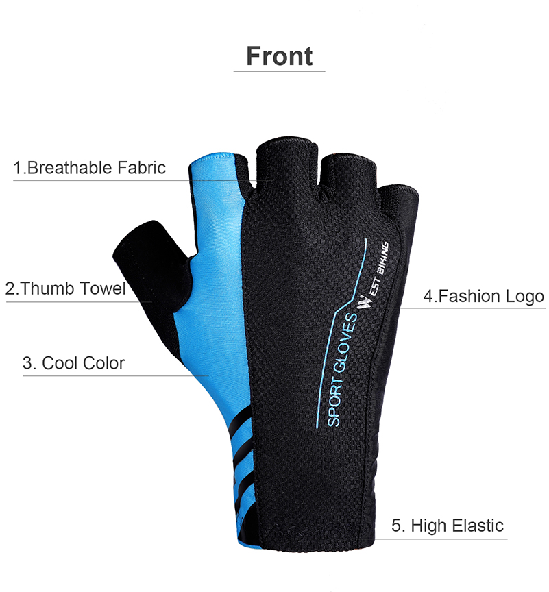 High Elastic Breathable Half Finger Cycling Gloves