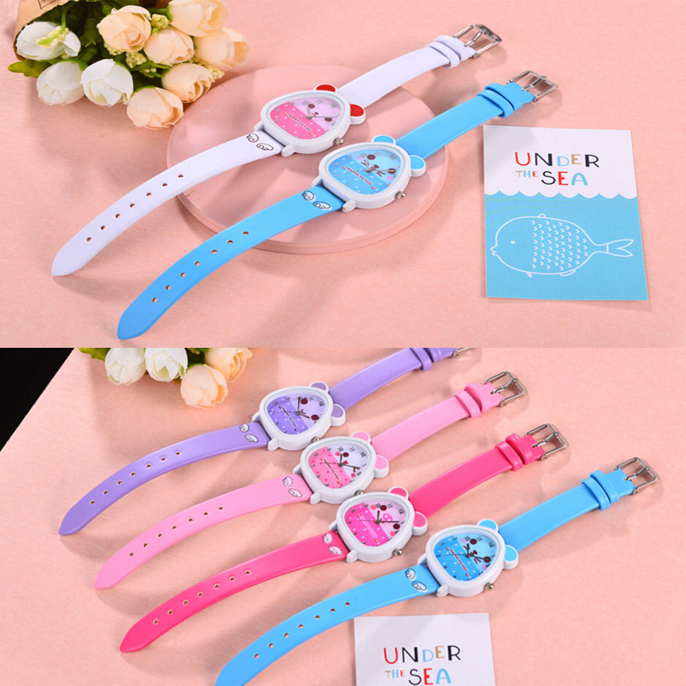 Kid's Cartoon Cat Shaped Quartz Watch