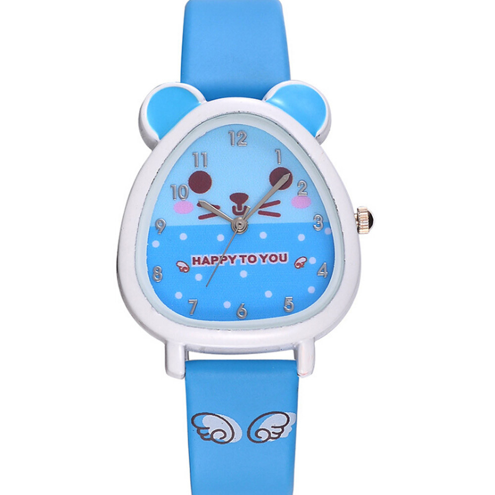 Kid's Cartoon Cat Shaped Quartz Watch