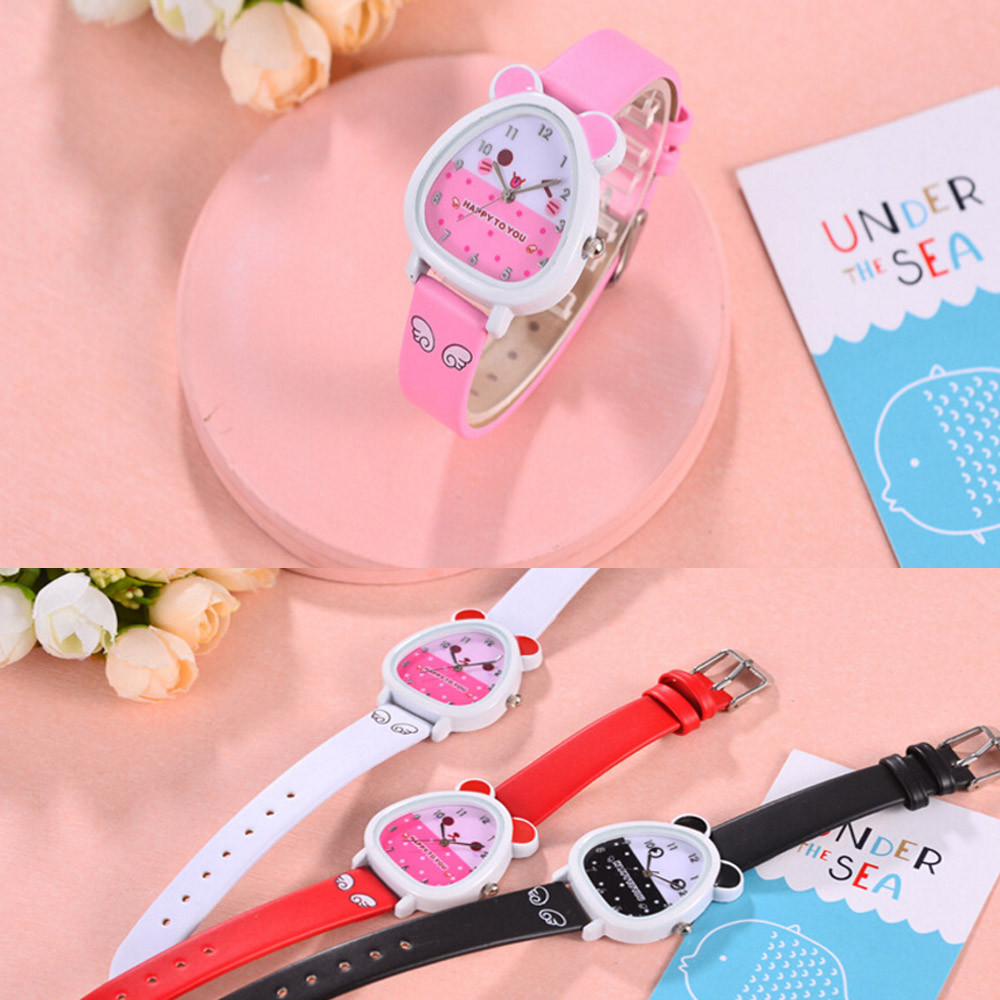 Kid's Cartoon Cat Shaped Quartz Watch