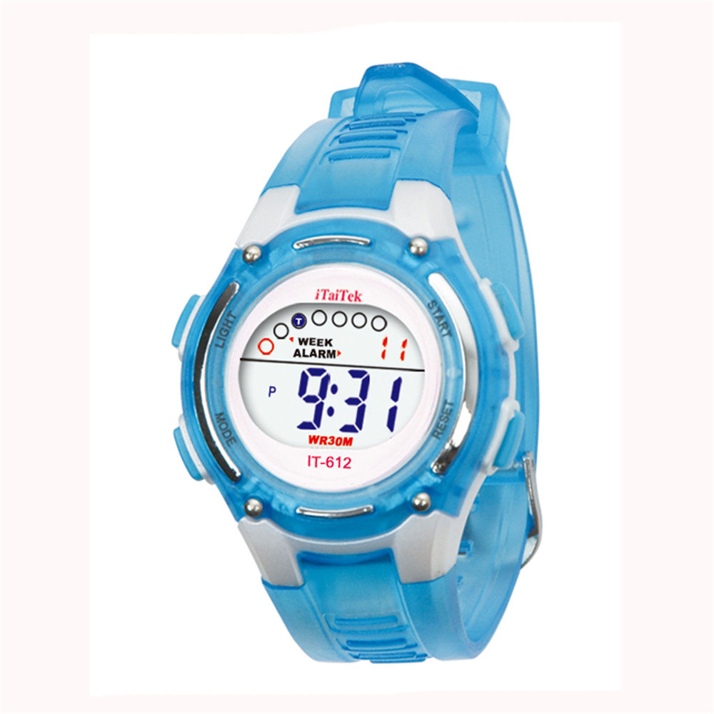 Kid's Water-Resistant Round Digital Watch