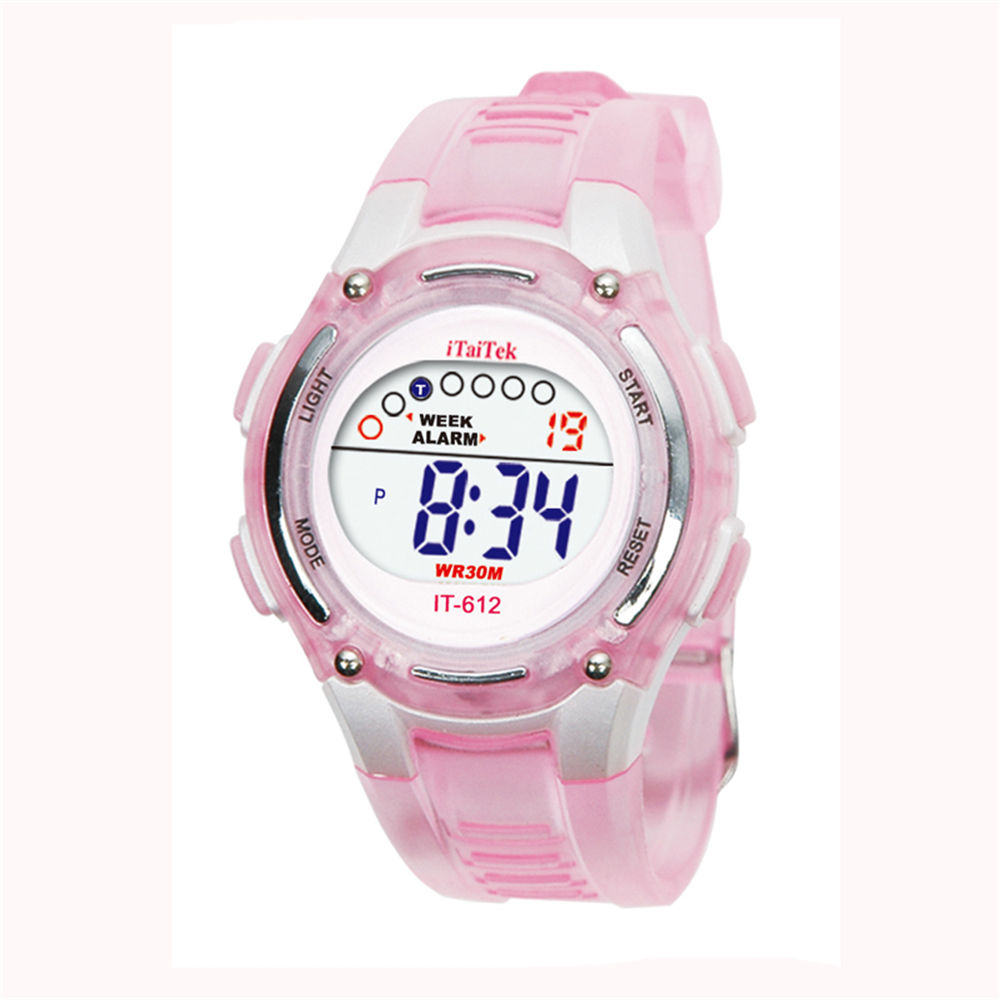 Kid's Water-Resistant Round Digital Watch