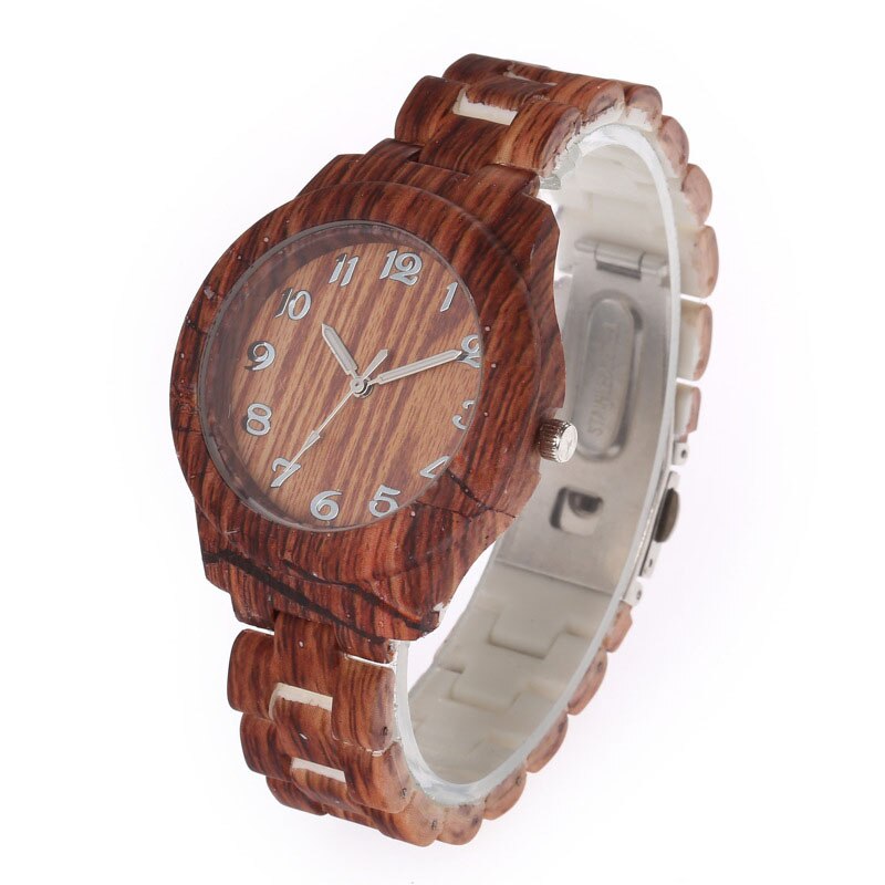 Kid's Round Wooden Quartz Watch