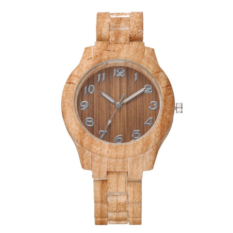 Kid's Round Wooden Quartz Watch