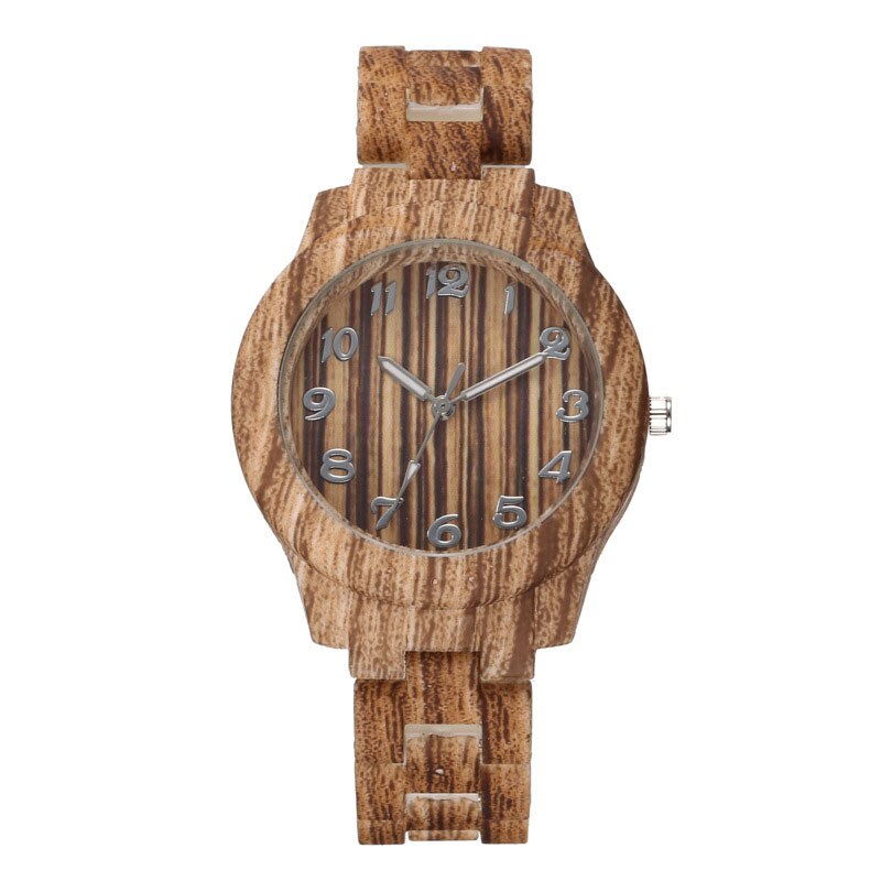 Kid's Round Wooden Quartz Watch