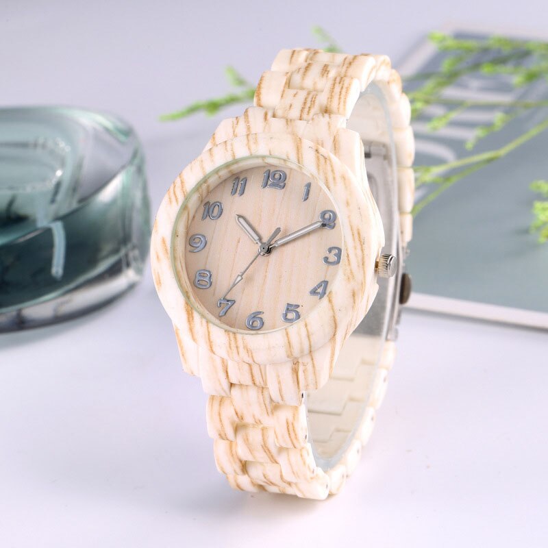 Kid's Round Wooden Quartz Watch