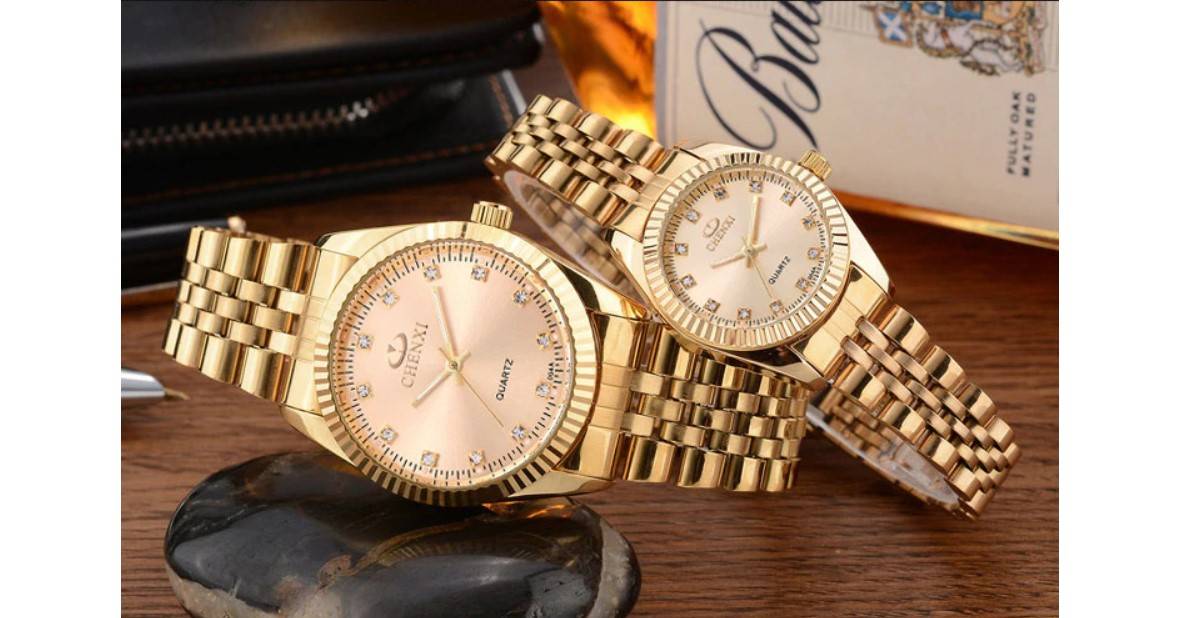 Solid Stainless Steel Couple Watches