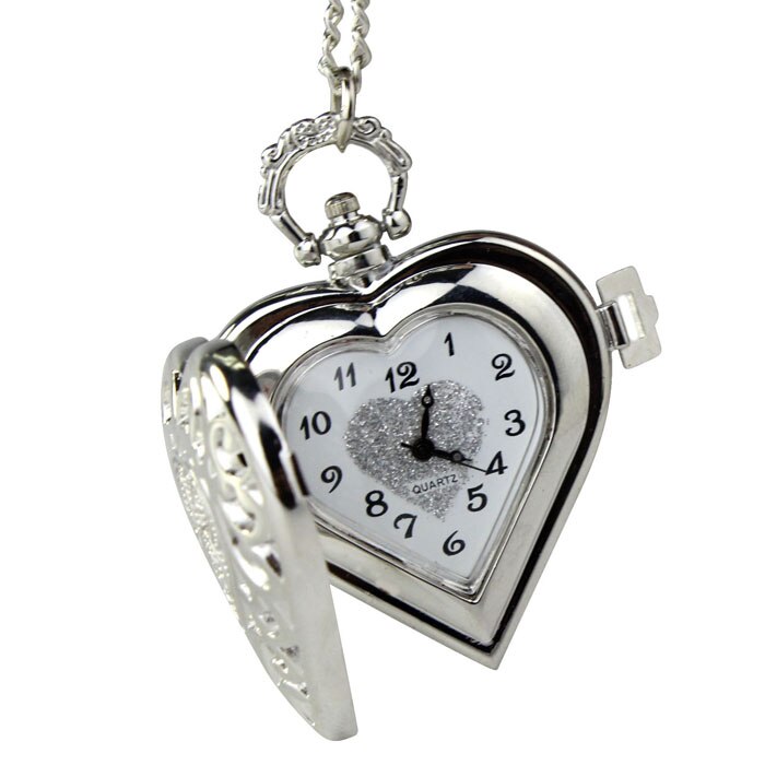 Steampunk Heart Necklace Watch