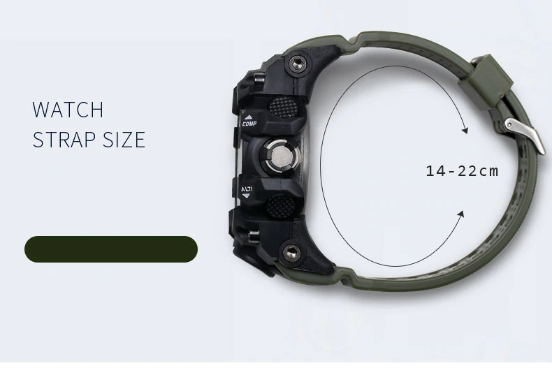 Men's Military 50m Waterproof LED Quartz Watch