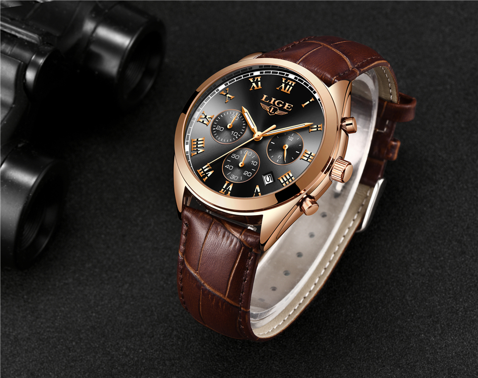Men's Luxury Waterproof 24 Hour/Date Quartz Watch