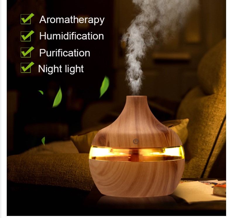 Wooden Grain Design USB Air Humidifier