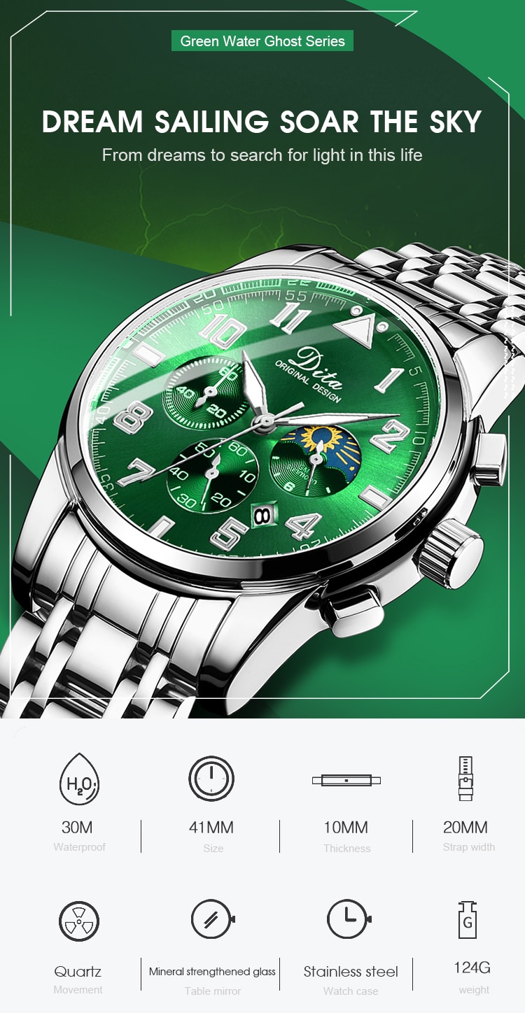 Men's Stainless Steel Quartz Watch