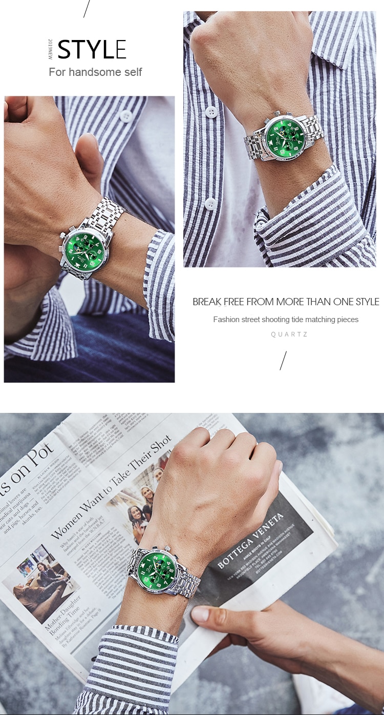 Men's Stainless Steel Quartz Watch