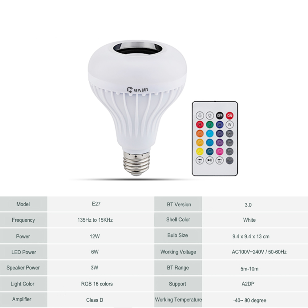 Wireless Bluetooth Speaker and RGB Bulb LED Lamp Wireless Bluetooth Speaker and RGB Bulb LED Lamp