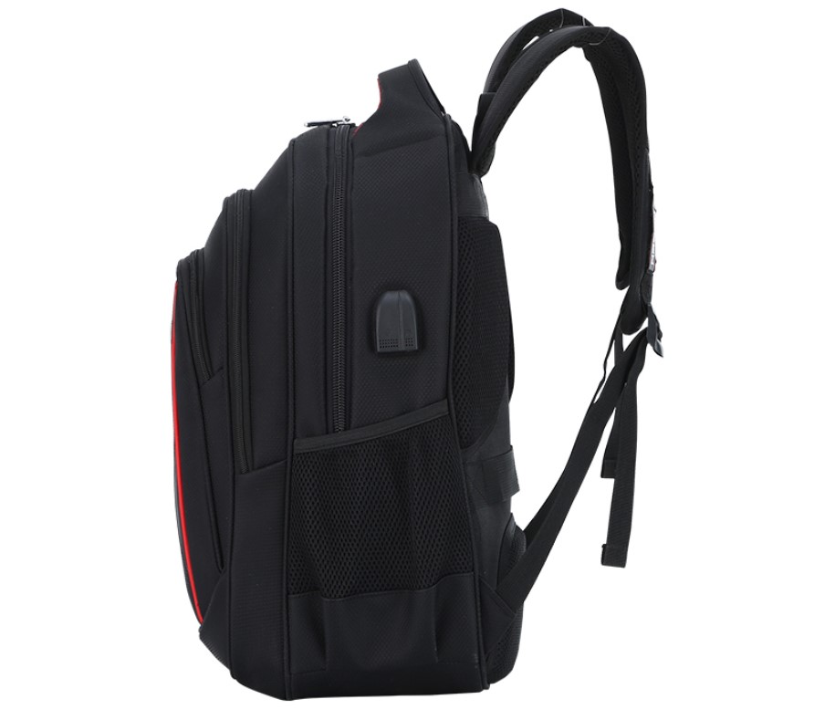 Men's Contrast Line Waterproof Laptop Backpack