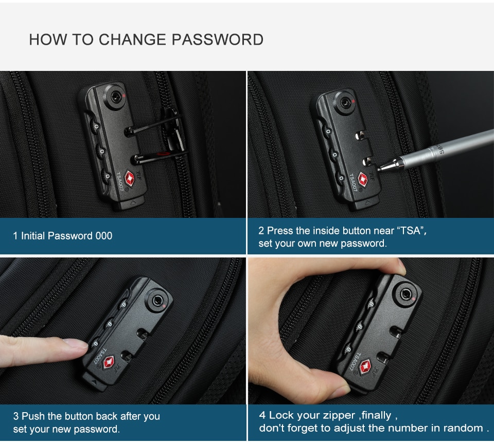 15.6 inch Laptop Backpack with TSA Lock