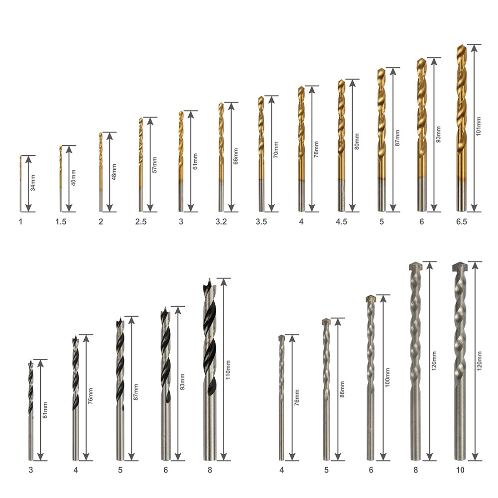 Portable Drill Bits and Screwdriver Heads Kit