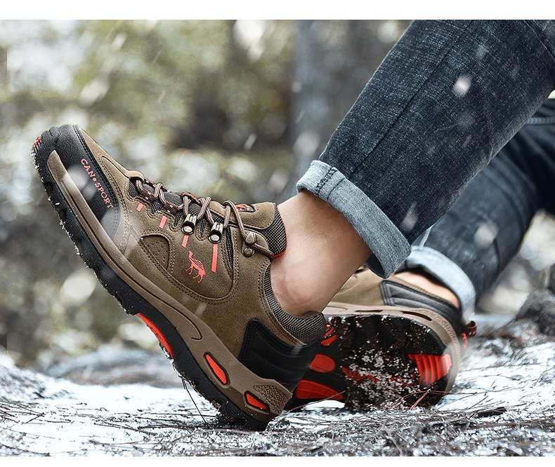 Men's Contrast Detail Trekking Boots