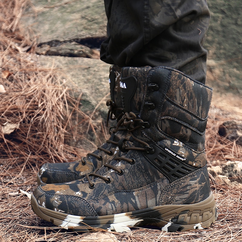 Men's Camouflage Printed Hiking Boots