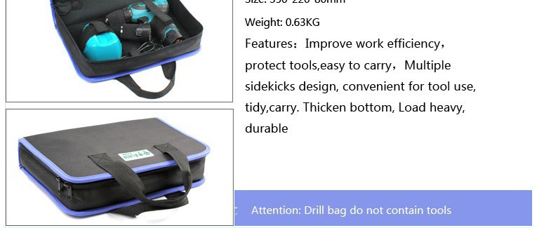 Tool Handbag for Electric Drill