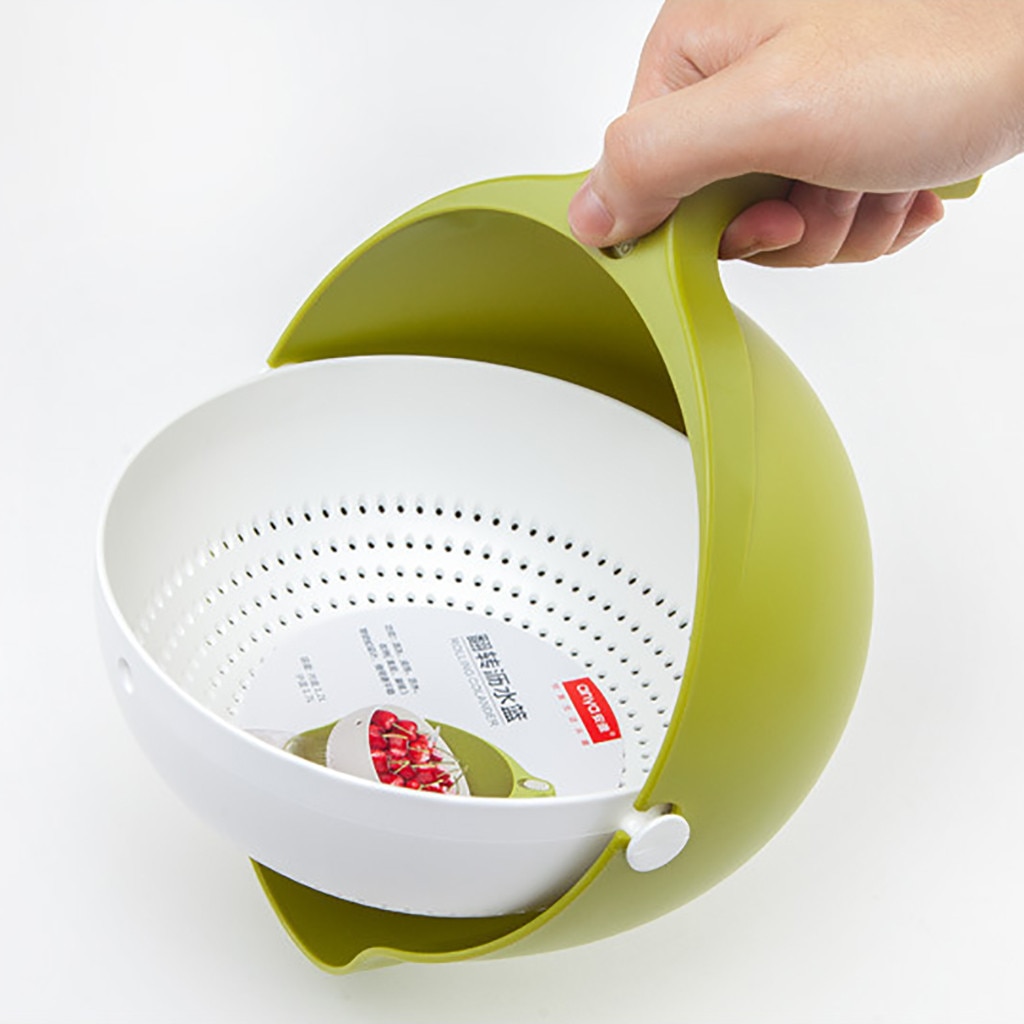 Double Drain Strainer Basket
