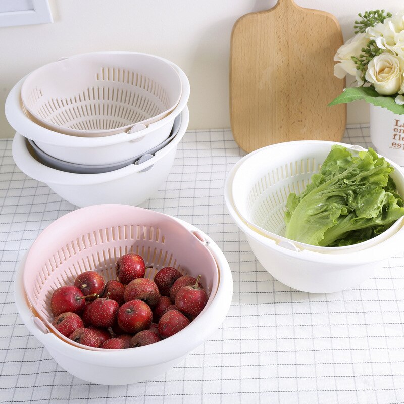 Double-Layer Fruit / Vegetable Washing Kitchen Strainer Bowl