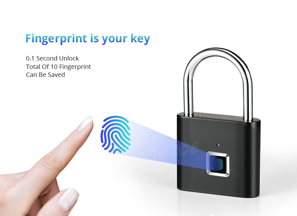 Compact Rechargeable Fingerprint Padlock
