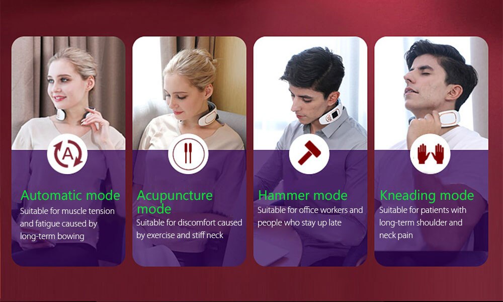 6 Heads Electric Neck And Back Pulse Massager