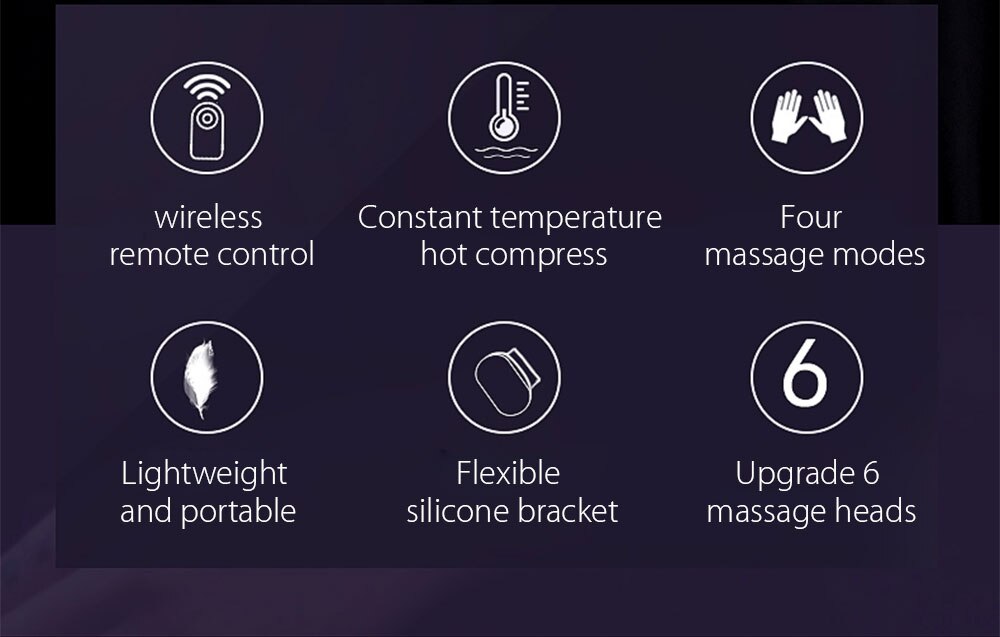 6 Heads Electric Neck And Back Pulse Massager