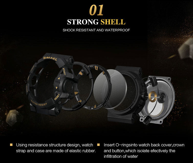 Men's Colorful Design Shockproof Sports Watches