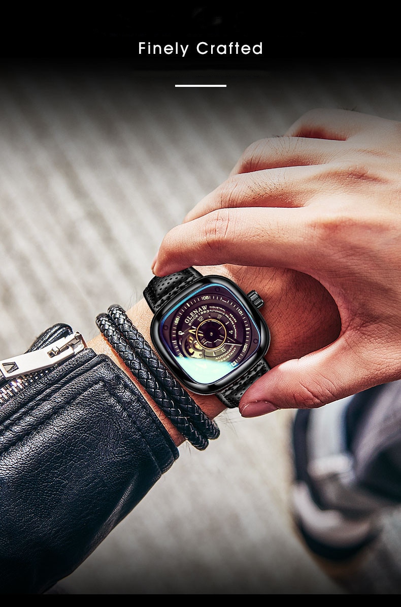 Men's Square Dial Mechanical Watches