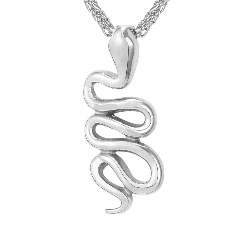 Snake Shaped Stainles Steel Pendant for Men
