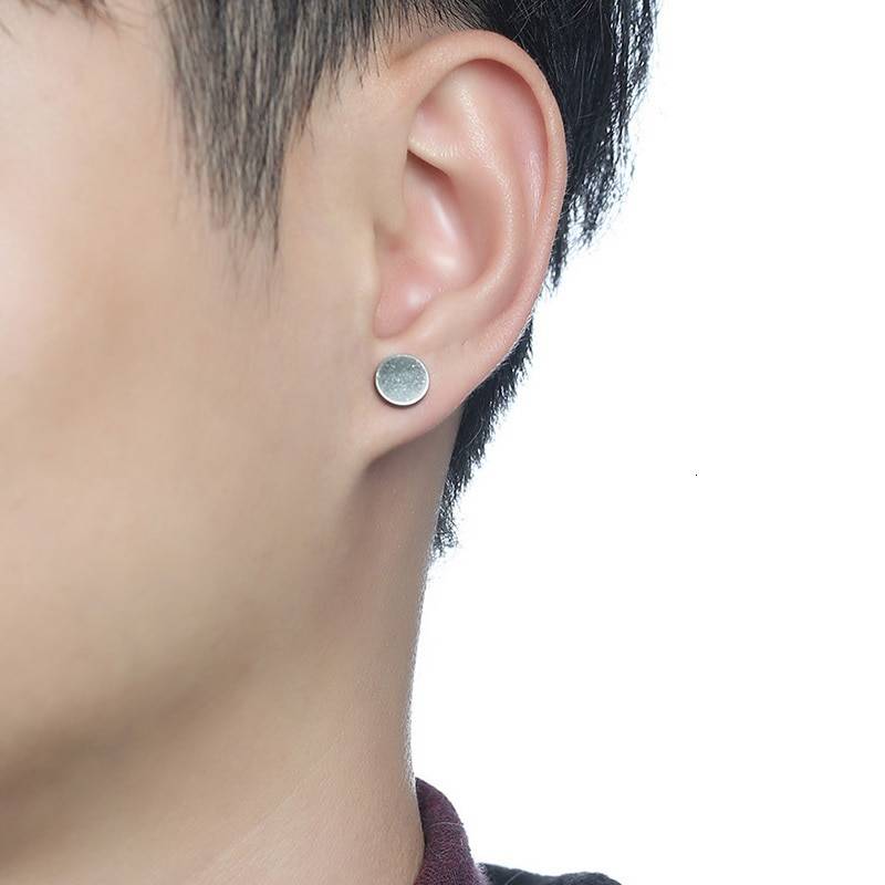 Retro Stainless Steel Stud Earrings for Men