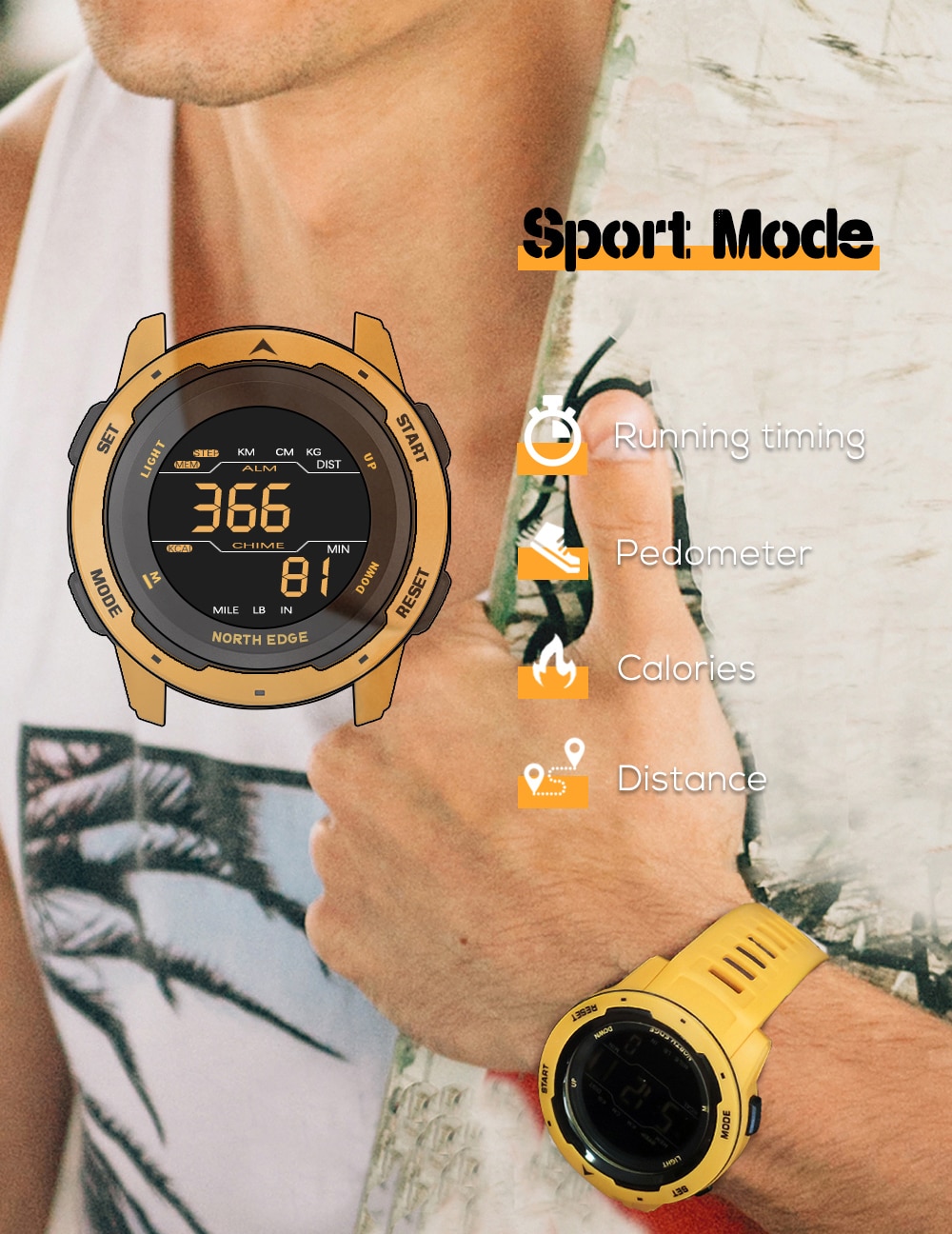 Men's Light Weight Sports Watch