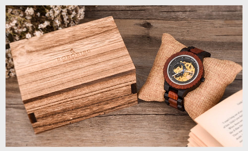 Men's Wooden Dial Mechanical Watches