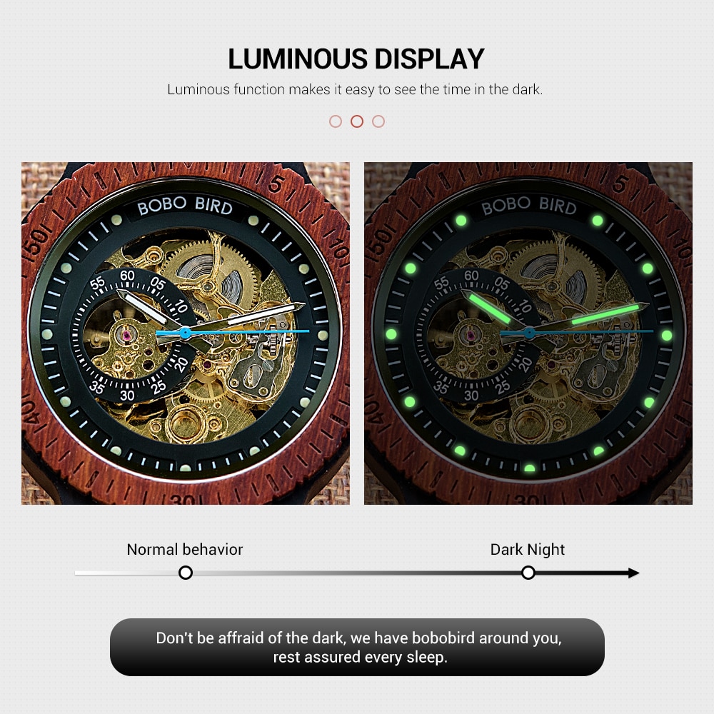 Men's Wooden Dial Mechanical Watches