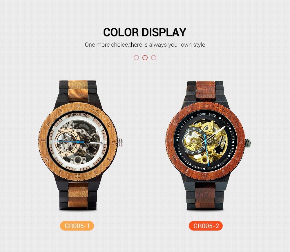 Men's Wooden Dial Mechanical Watches