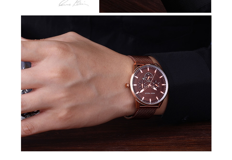 Men's Thin Stainless Steel Band Watches